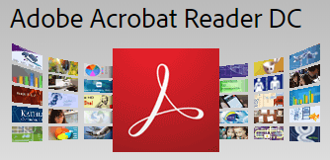 Adobe Acrobat Reader icon and link to download